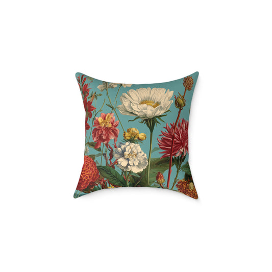 Garden Muse Meadow - Square Poly Canvas Pillow