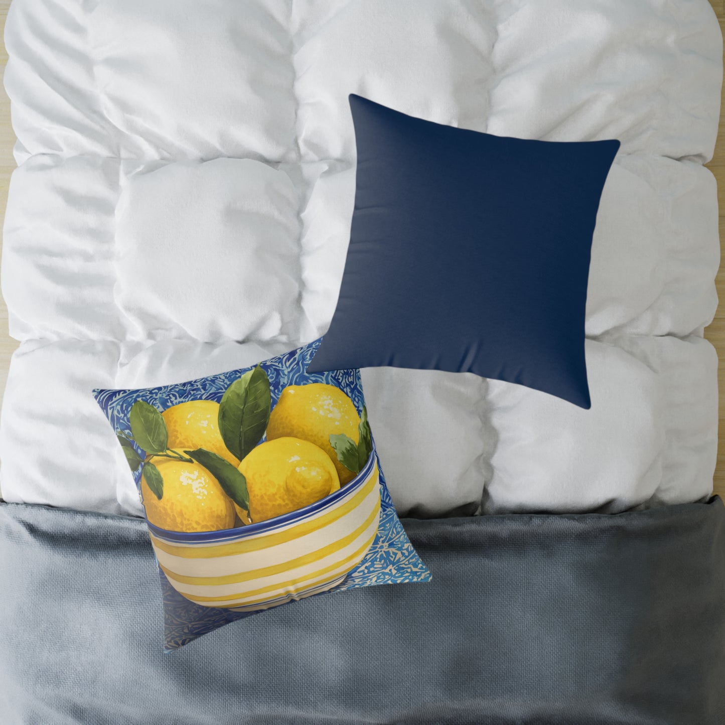 Limonata Bowl Still Life - Square Poly Canvas Pillow