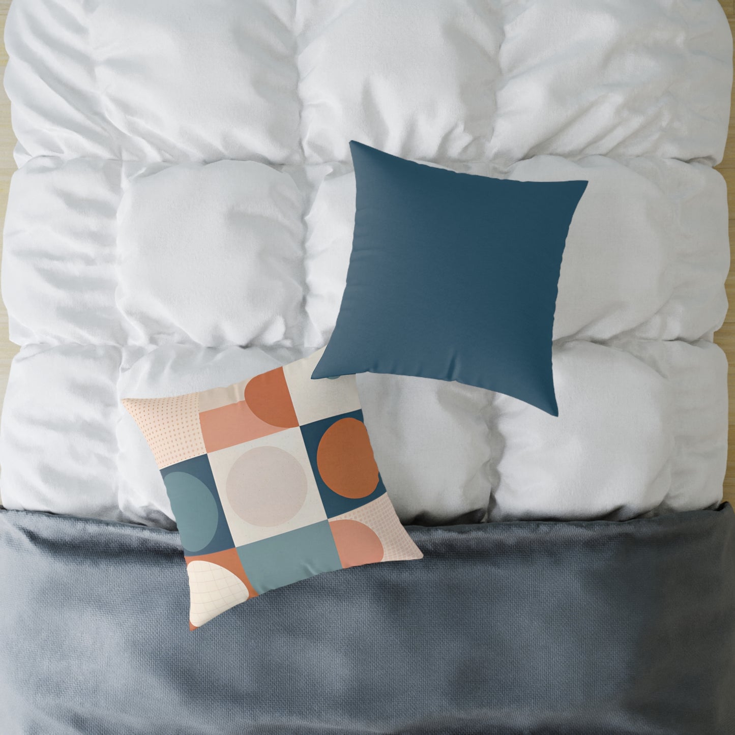 Mod Dot - Square Poly Canvas Pillow