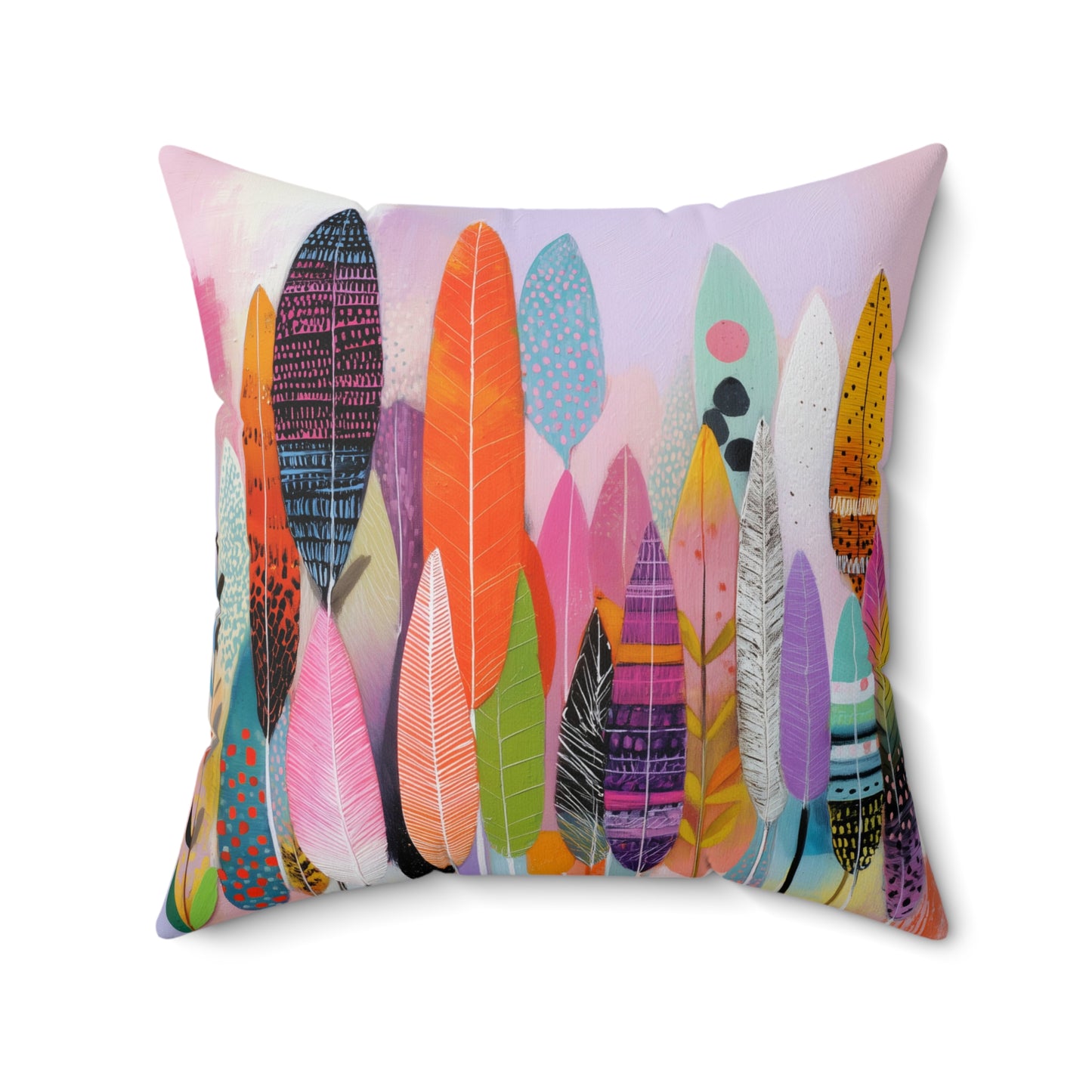 Rainbow Pine Grove - Faux Suede Square Pillow