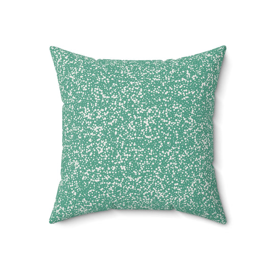 Mint Noise Drift - Faux Suede Square Pillow