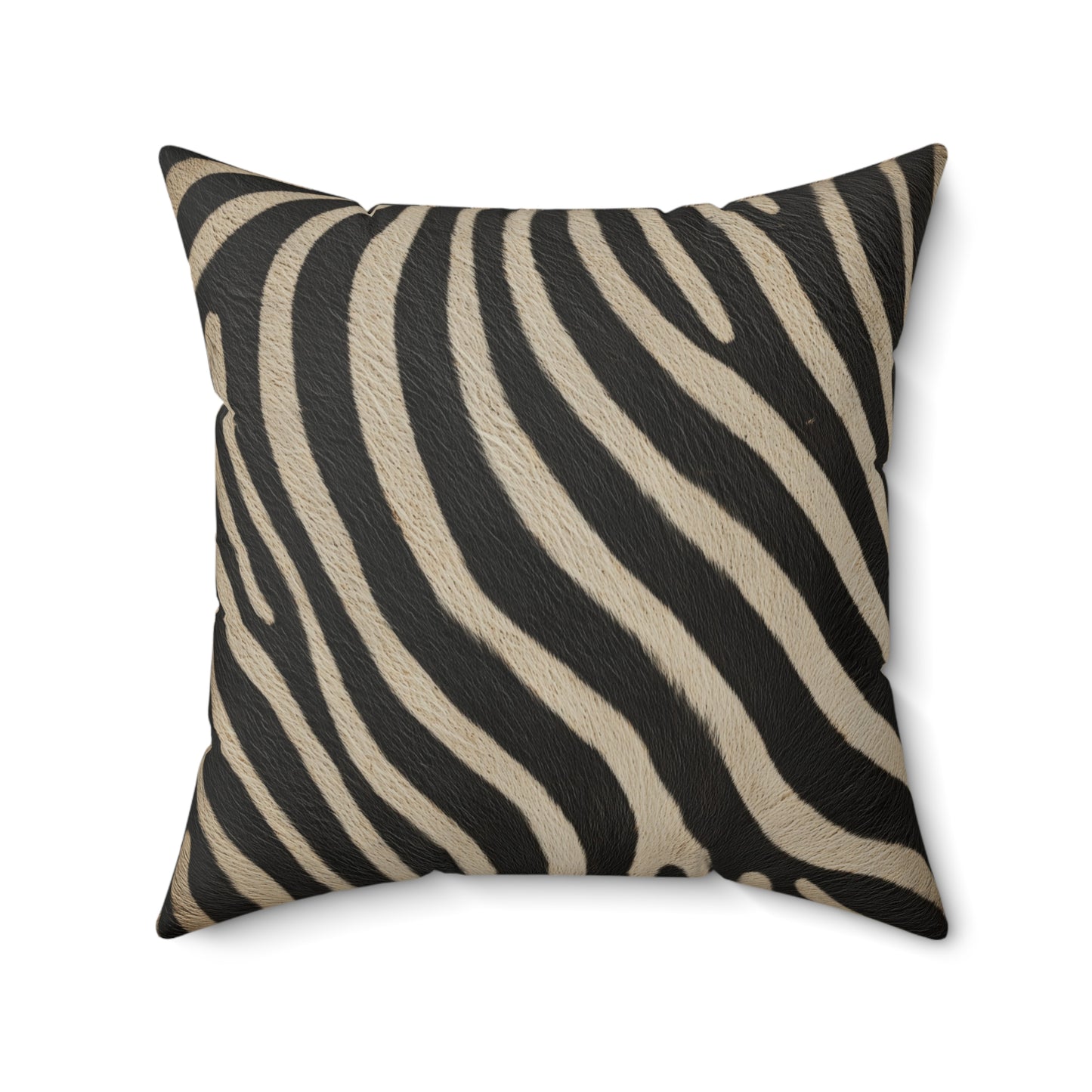 Vintage Zebra Stripe - Faux Suede Square Pillow