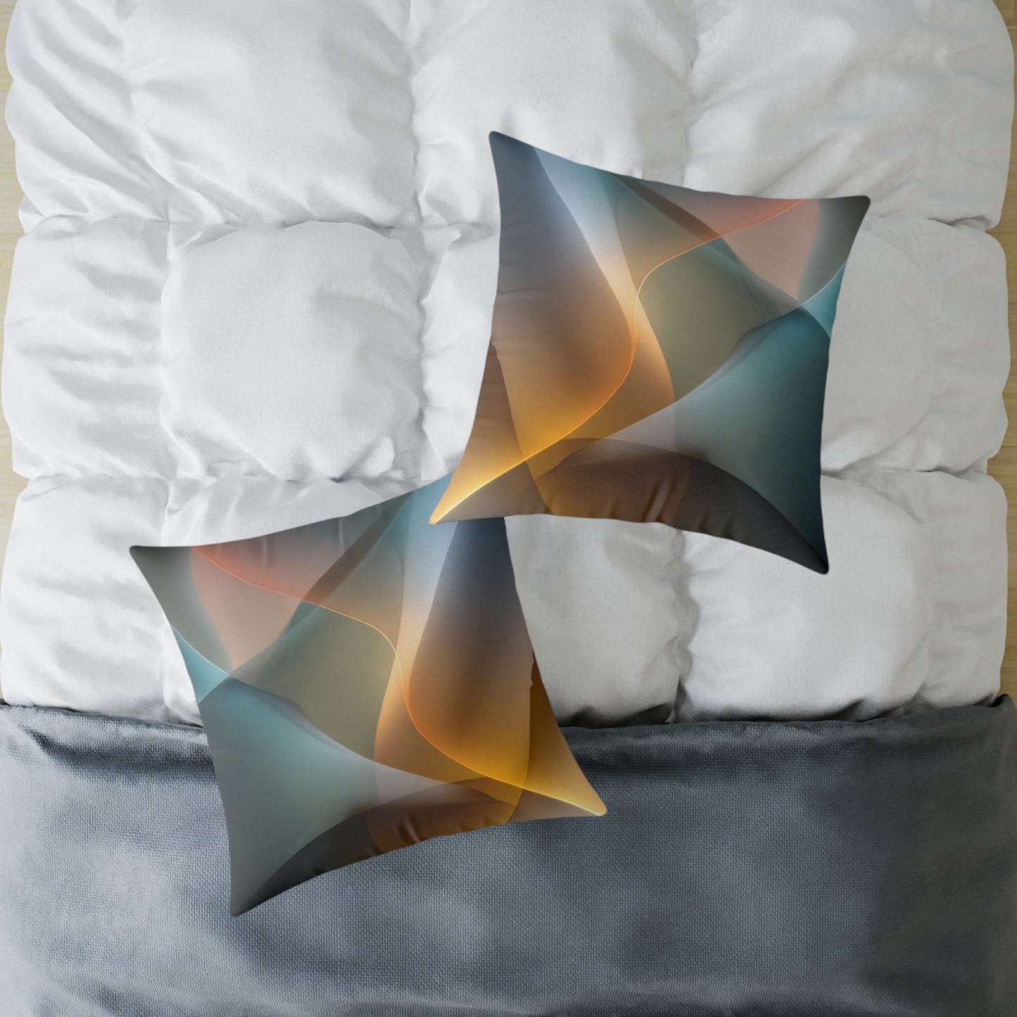 Shadowlight Weave - Square Poly Canvas Pillow