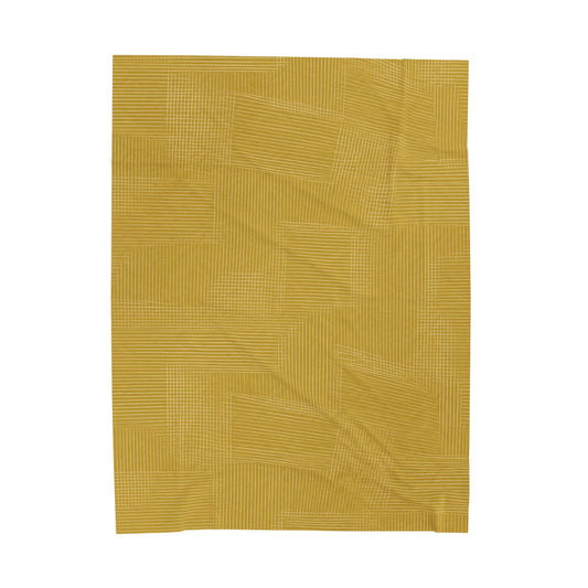 Sunlit Sketch Weave - Velveteen Plush Blanket