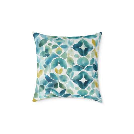 Sicilian Sea Glass - Square Poly Canvas Pillow