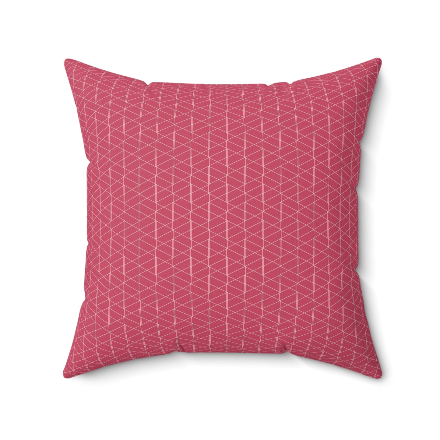 Crimson Micro Weave - Faux Suede Square Pillow