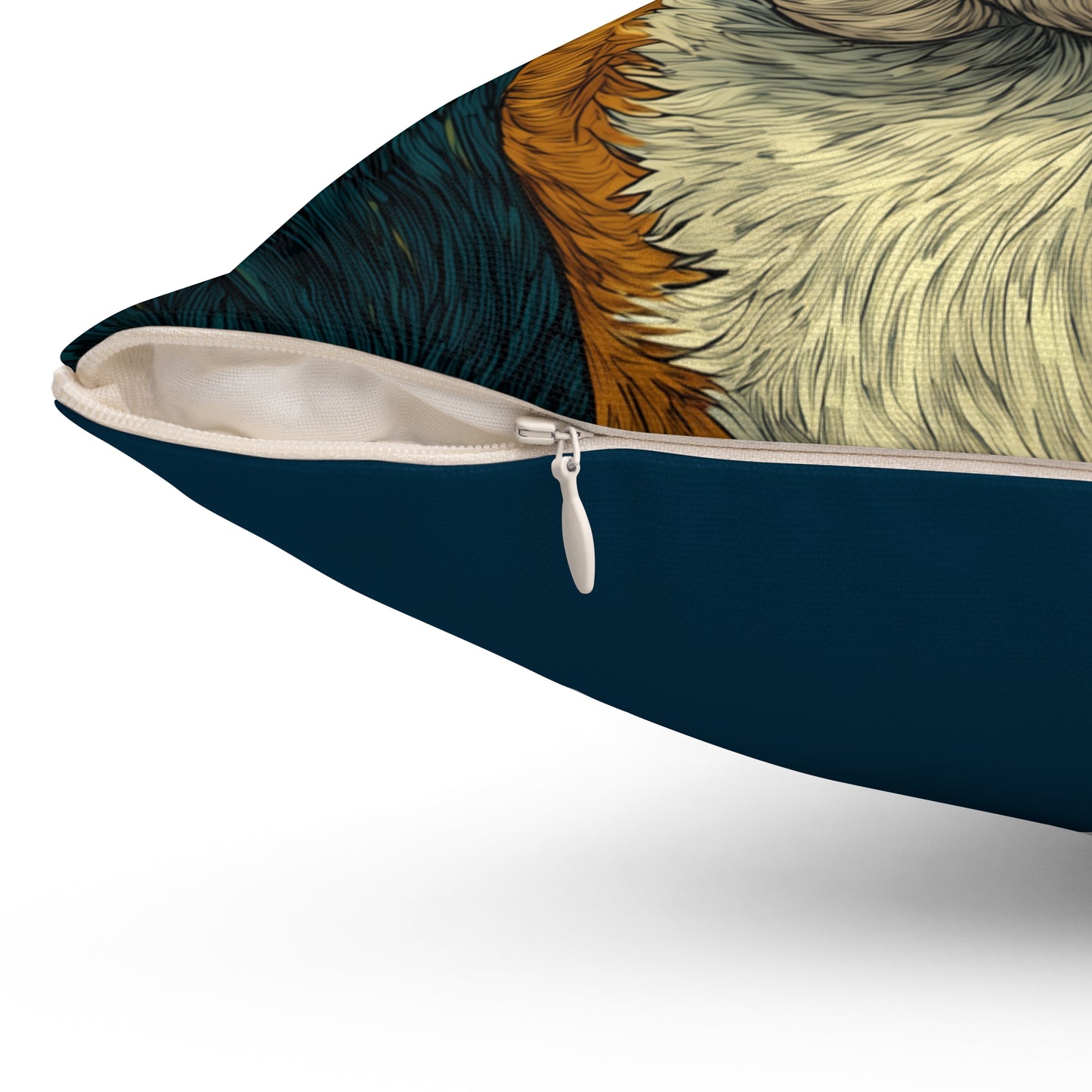 Bulldog Under the Stars - Spun Polyester Square Pillow