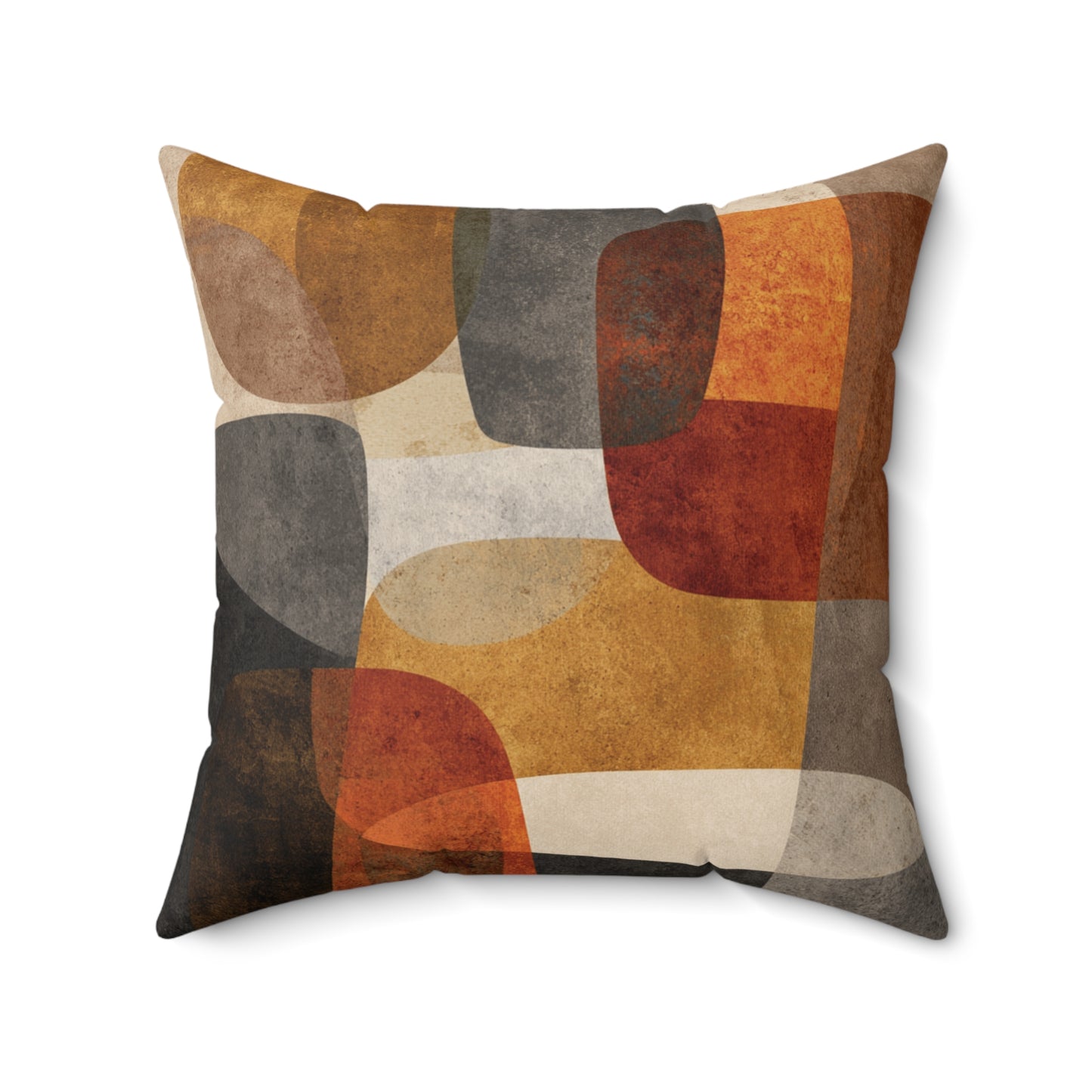 Clay Shape Harmony - Faux Suede Square Pillow