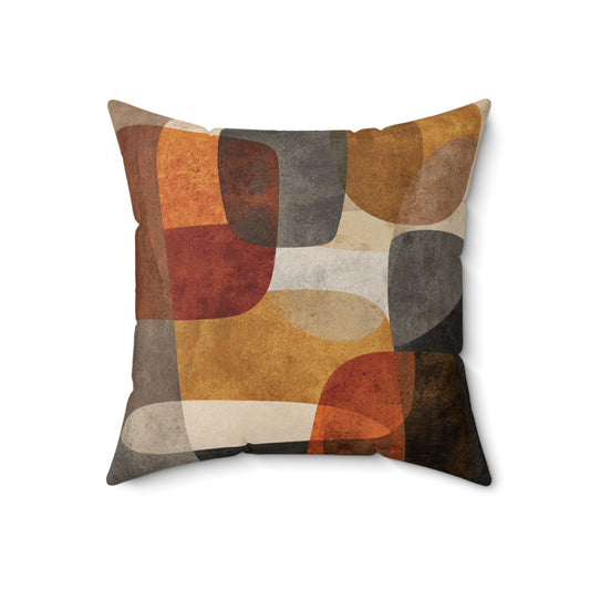 Clay Shape Harmony - Faux Suede Square Pillow