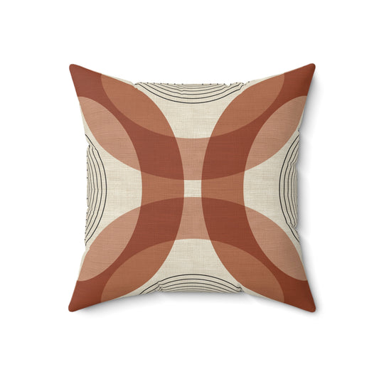 Retro Curve - Spun Polyester Square Pillow
