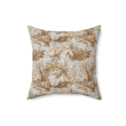 Camellia Cream Weave - Spun Polyester Square Pillow