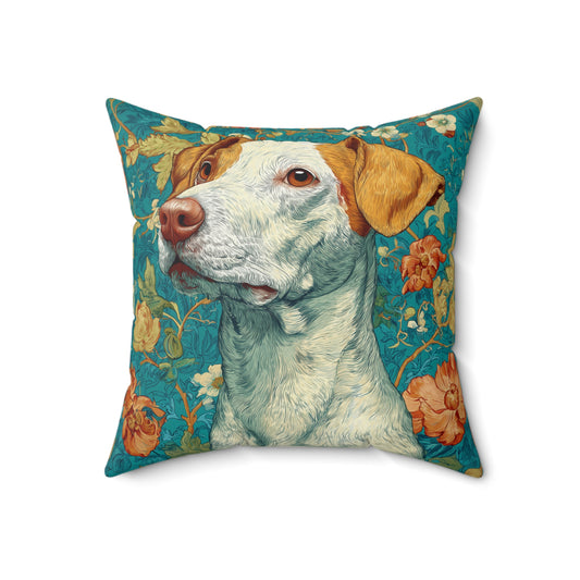 Spring Garden Pointer - Spun Polyester Square Pillow