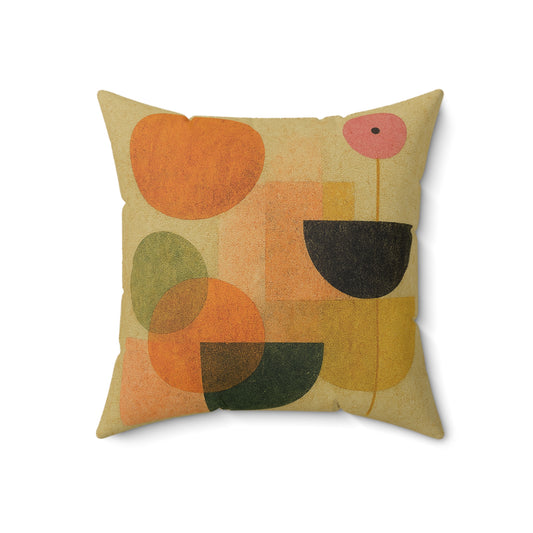Modern Orchard Shapes - Faux Suede Square Pillow