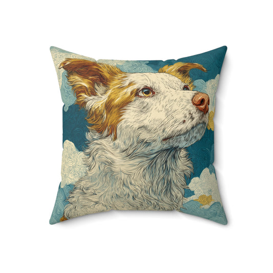 Sky Dreams Podenco - Spun Polyester Square Pillow