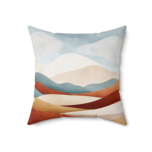 Rustic Cloud Dunes - Spun Polyester Square Pillow