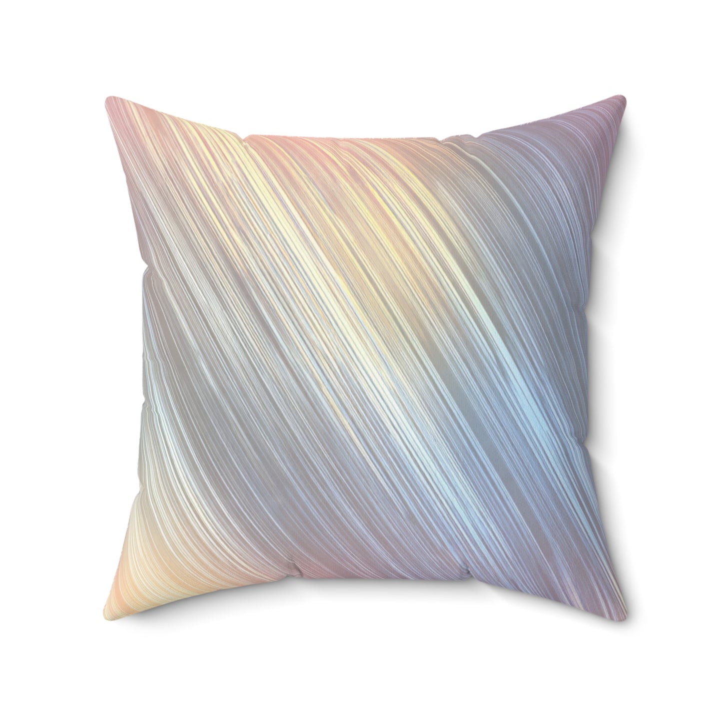 Golden Beam Streaks - Faux Suede Square Pillow