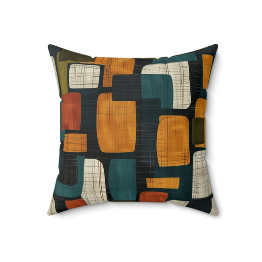 Mod Patchwork - Spun Polyester Square Pillow