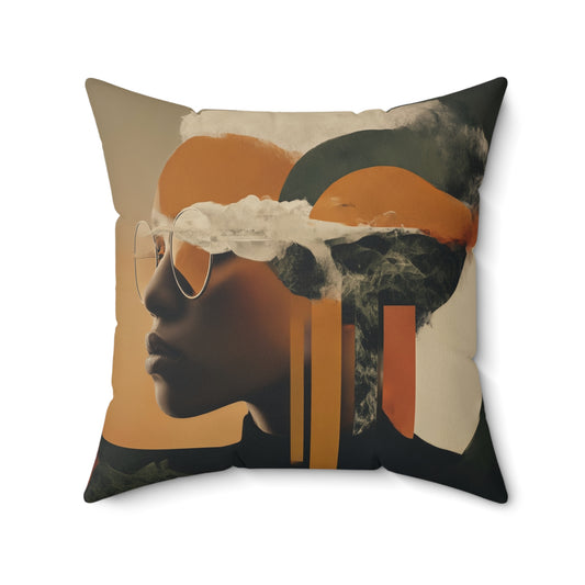 Retro Muse - Spun Polyester Square Pillow
