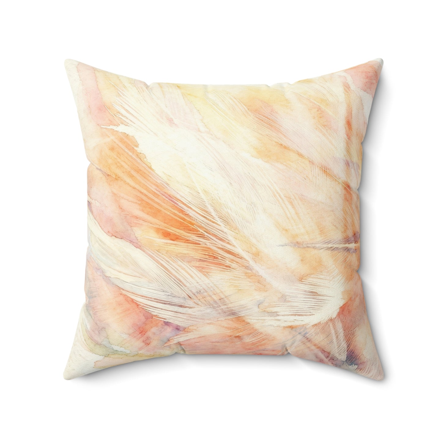 Cream Cloud Drift - Faux Suede Square Pillow
