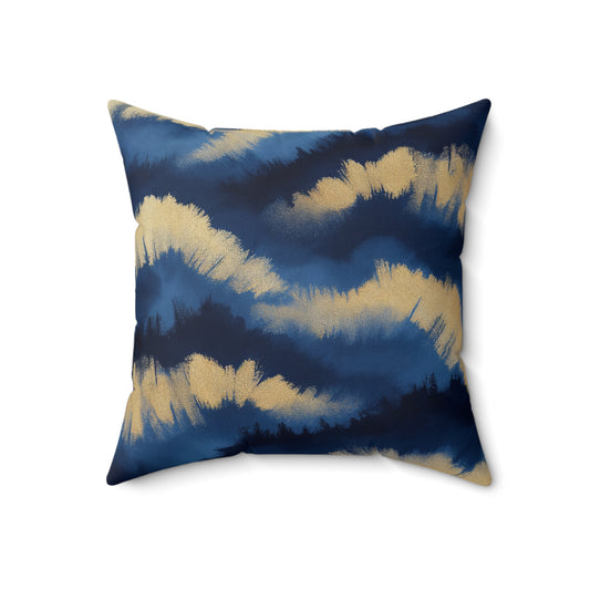 Midnight Tidal Fusion - Spun Polyester Square Pillow