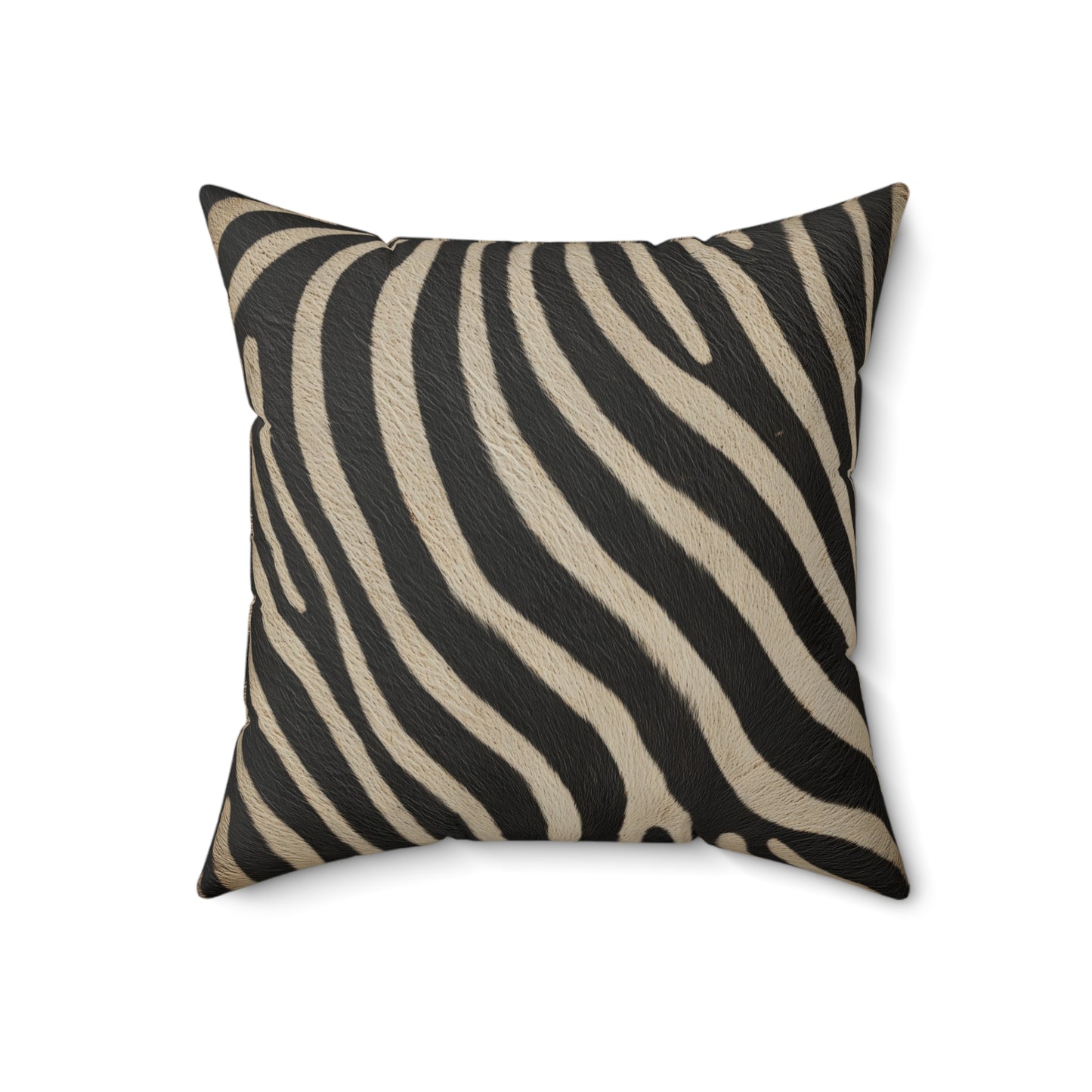 Vintage Zebra Stripe - Faux Suede Square Pillow