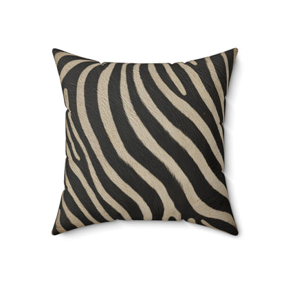 Vintage Zebra Stripe - Faux Suede Square Pillow