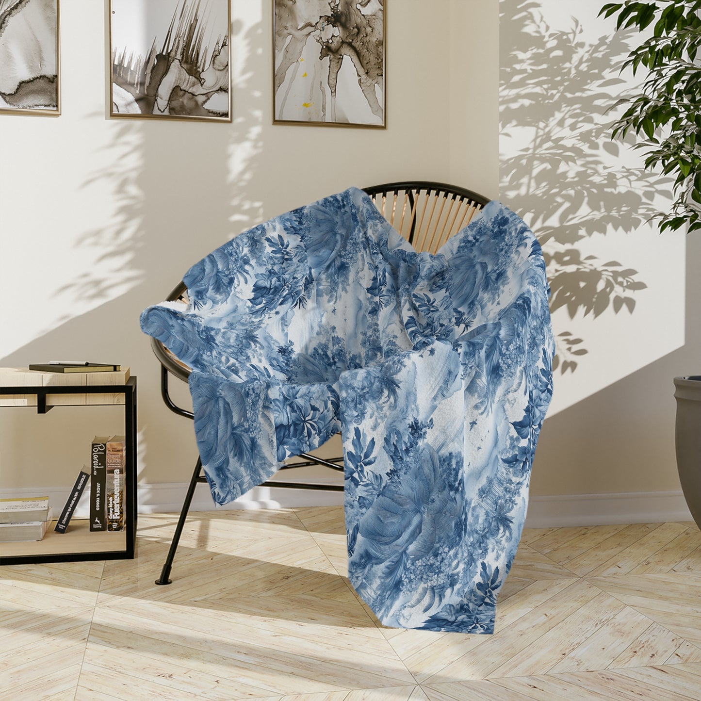 Tropical Toile - Velveteen Microfiber Blanket