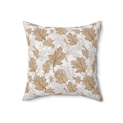 Golden Oak Damask - Spun Polyester Square Pillow