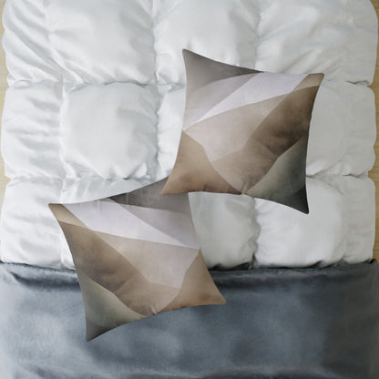 Shadowed Drift Veil - Square Poly Canvas Pillow