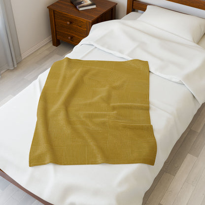 Sunlit Sketch Weave - Velveteen Plush Blanket