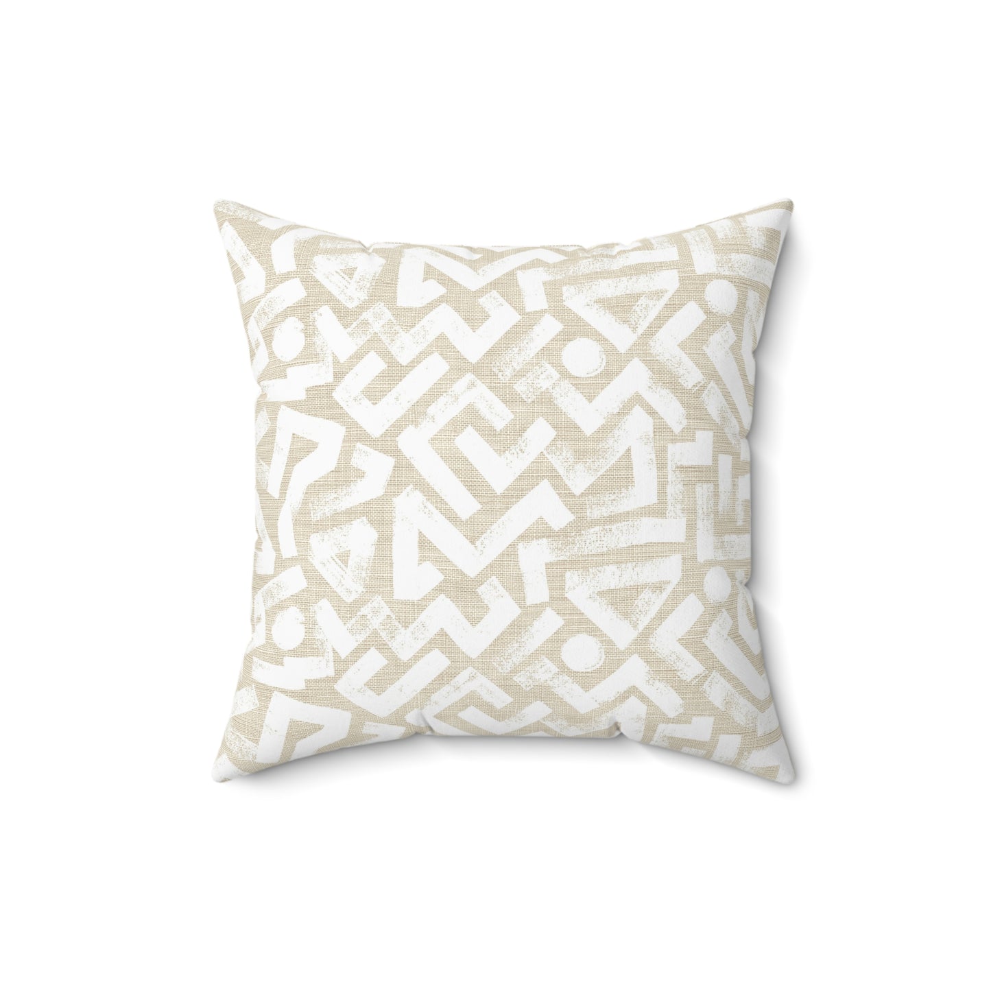 Pebble Maze Cream - Spun Polyester Square Pillow