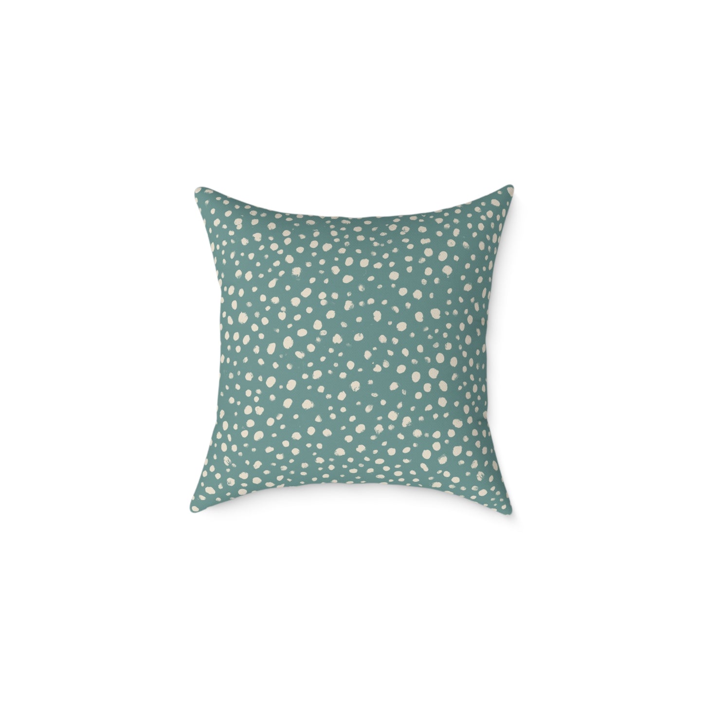 Pebble Scatter - Seafoam - Square Poly Canvas Pillow