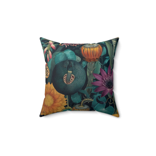 Vintage Wildflowers - Faux Suede Square Pillow
