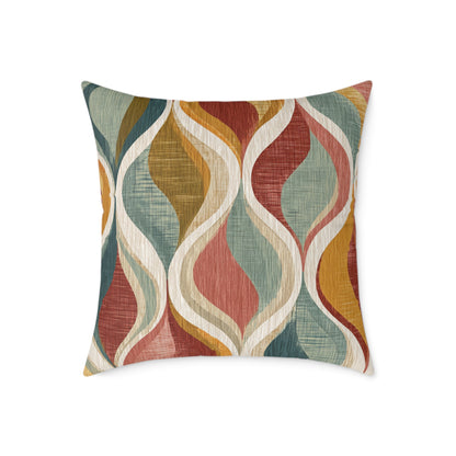 Desert Mirage Waves - Square Poly Canvas Pillow