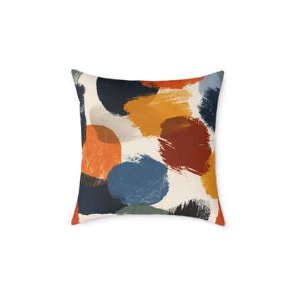 Rustic Painter’s Palette - Square Poly Canvas Pillow