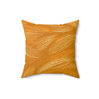 Golden Meadow Swirl - Spun Polyester Square Pillow