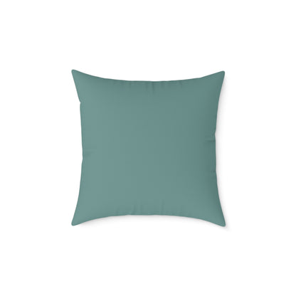 Pebble Scatter - Seafoam - Square Poly Canvas Pillow