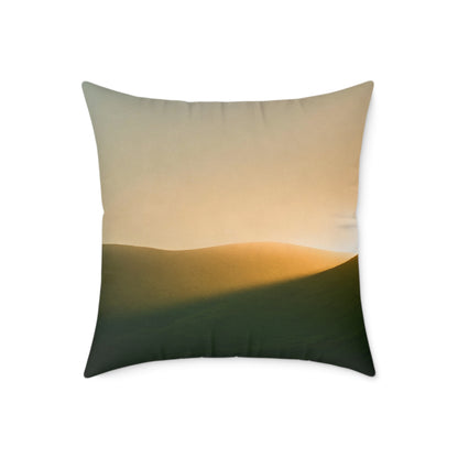 Horizon Ember Glow - Square Poly Canvas Pillow