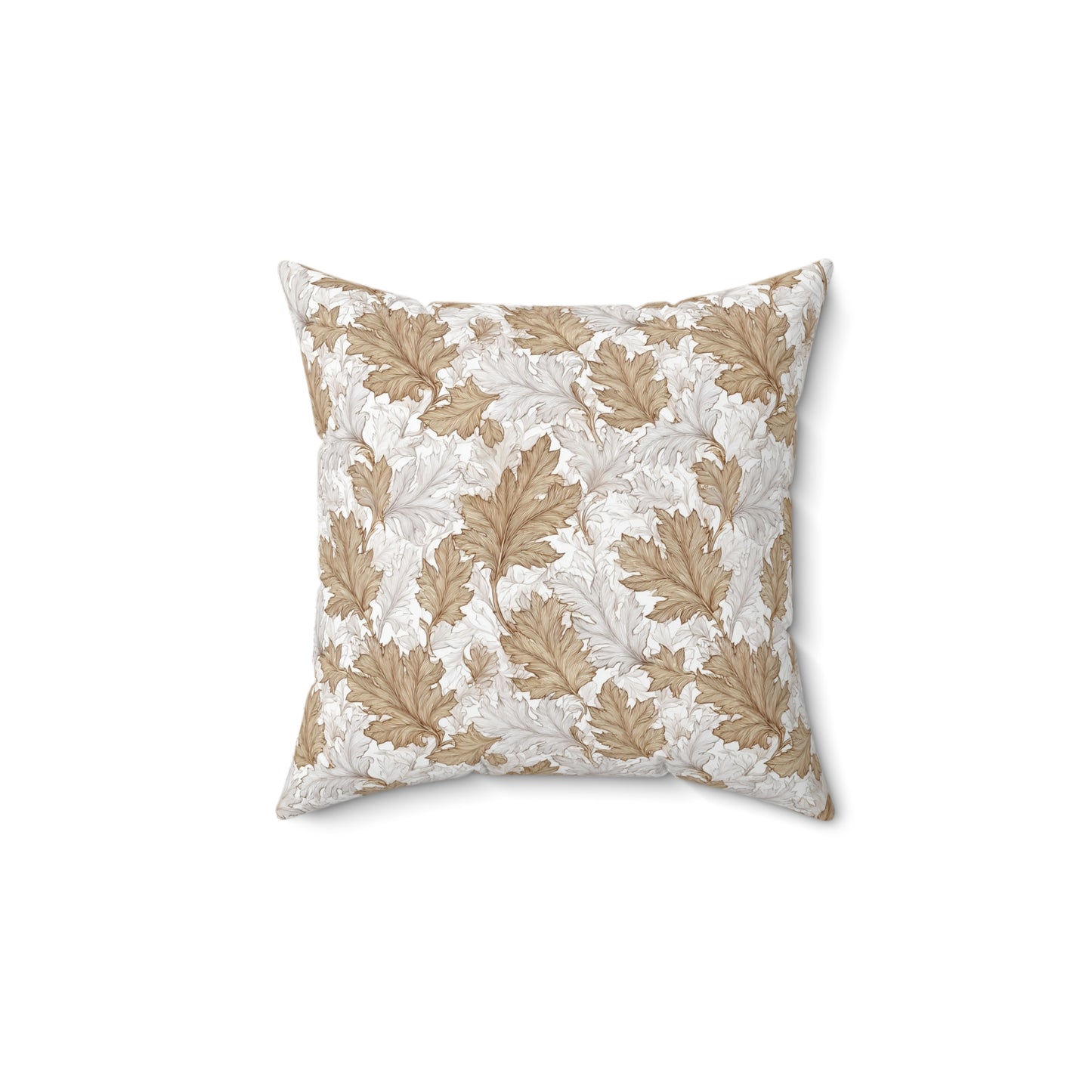 Golden Oak Damask - Spun Polyester Square Pillow
