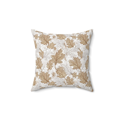 Golden Oak Damask - Spun Polyester Square Pillow
