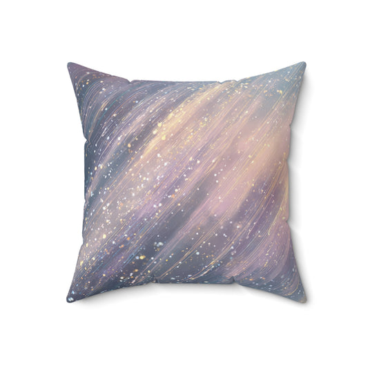 Stardust Vertical Drift - Spun Polyester Square Pillow