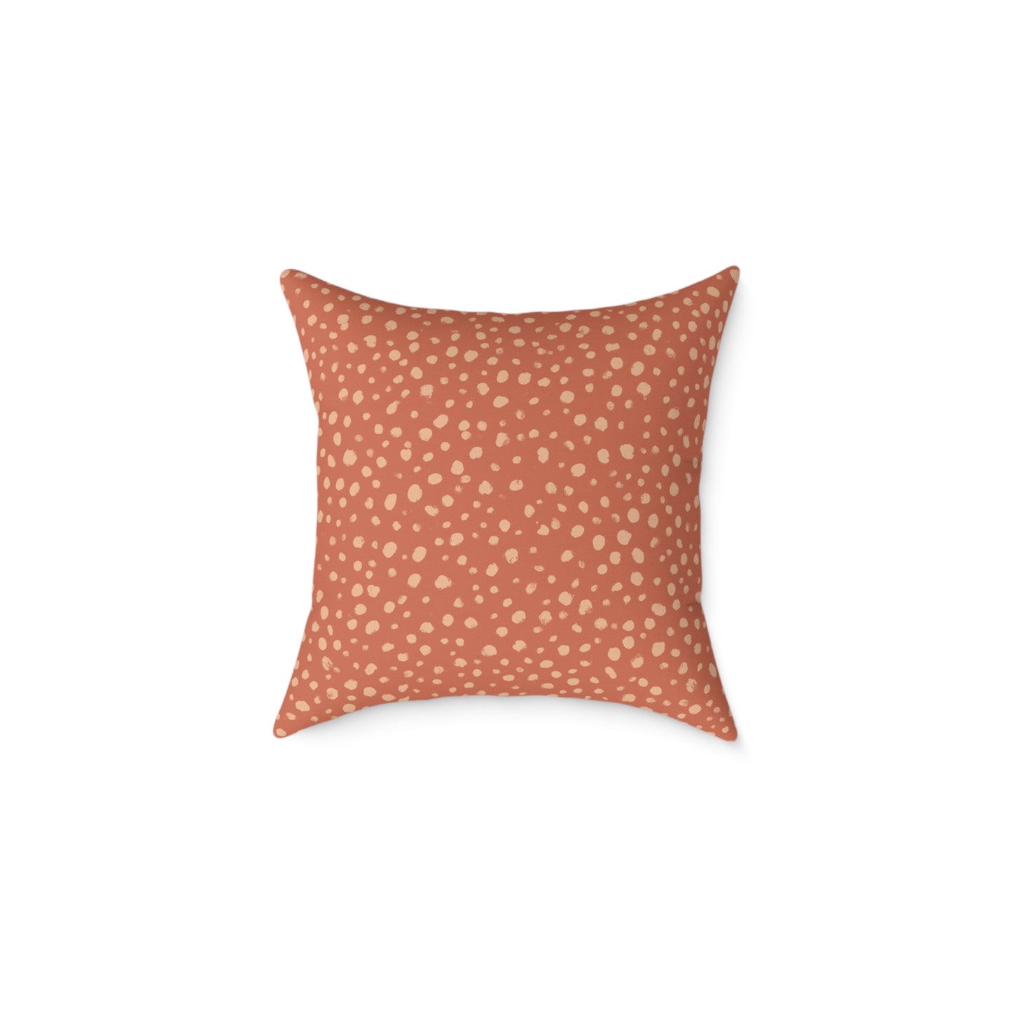 Pebble Scatter - Rose - Square Poly Canvas Pillow