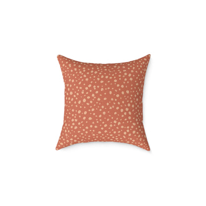 Pebble Scatter - Rose - Square Poly Canvas Pillow