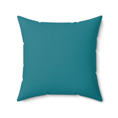 Colorblock Cat- Faux Suede Square Pillow
