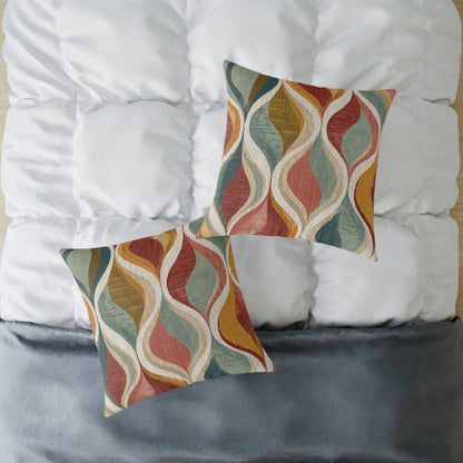 Desert Mirage Waves - Square Poly Canvas Pillow