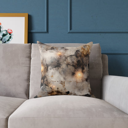 Smokelight Burst - Square Poly Canvas Pillow