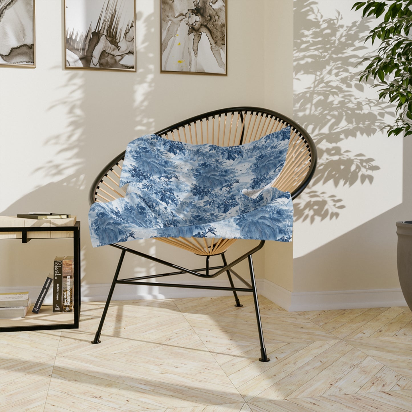 Tropical Toile - Velveteen Microfiber Blanket