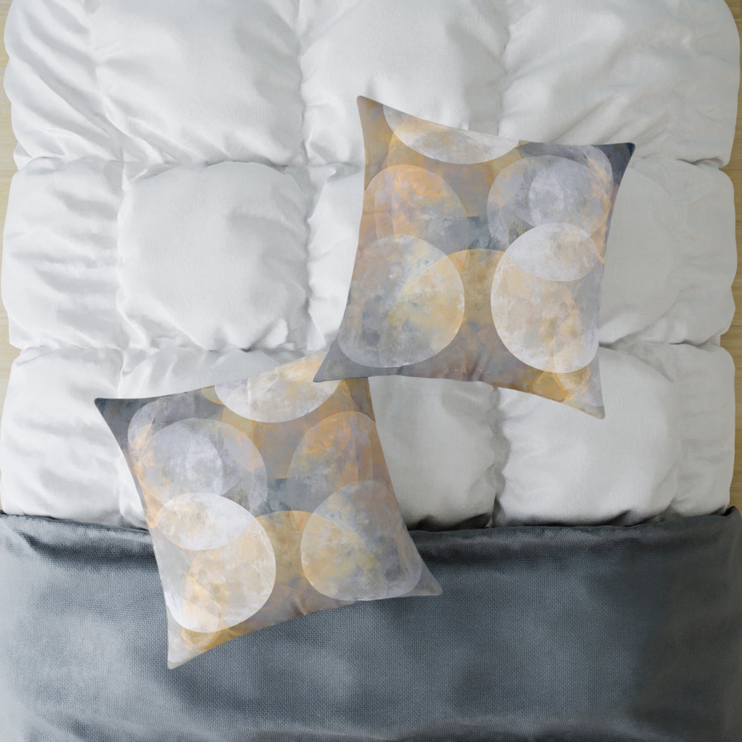 Celestial Orb Scatter - Square Poly Canvas Pillow