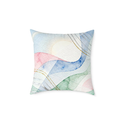 Aurora Softwave - Square Poly Canvas Pillow