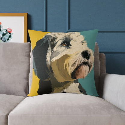 Shaggy Doodle - Square Poly Canvas Pillow